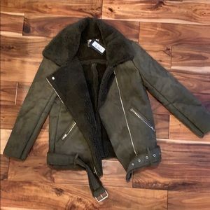 JOA Shearling Biker Jacket